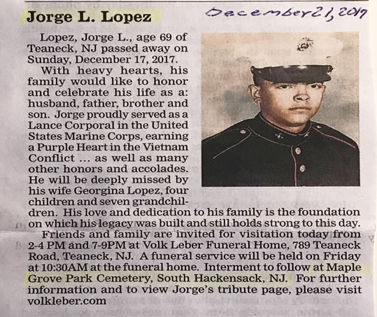 Jorge L. Lopez Obituary